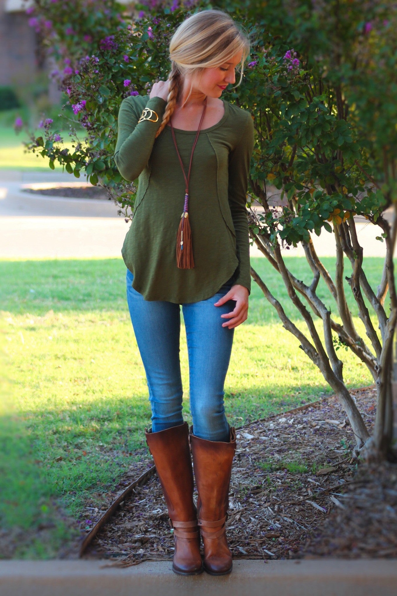 BOBI Slub Jersey TRUE GRIT RawSeam ScoopHem Top