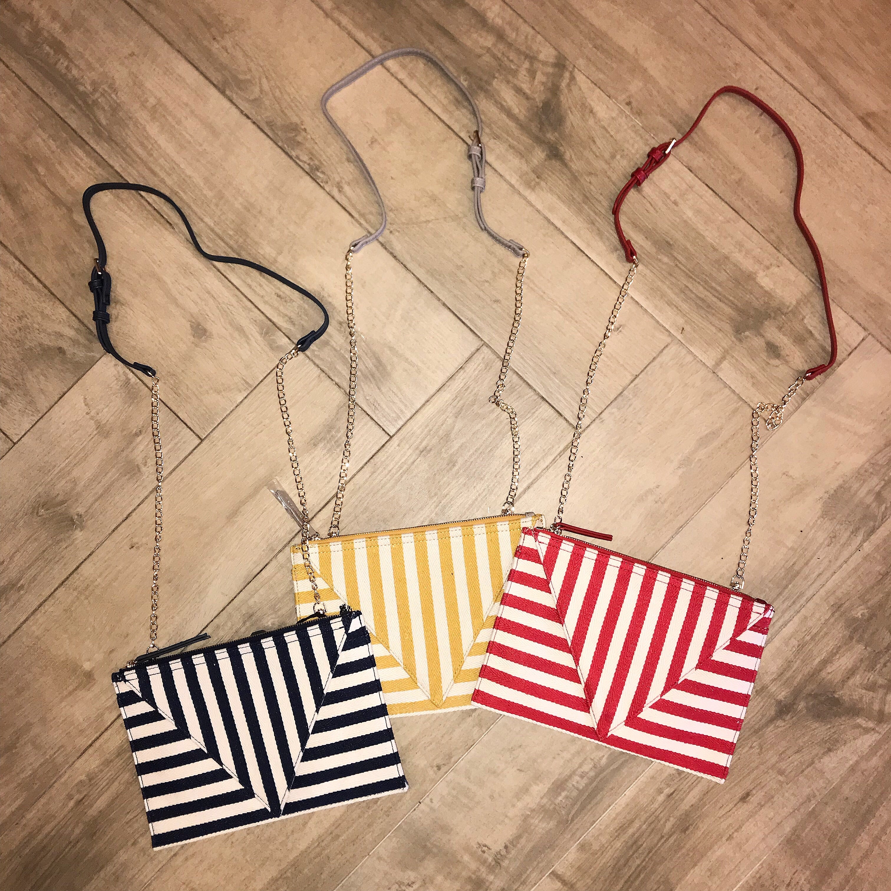 BARCELONA Stripe Cross Body Purse