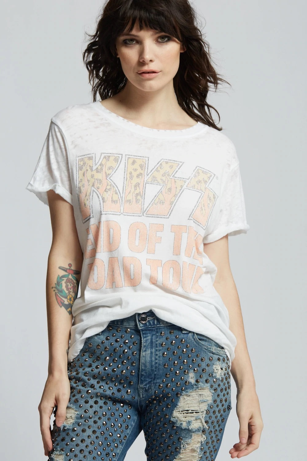RECYCLED KARMA Cheetah KISS End of the Road Tour Tee