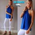 HI CLASS TwistFront Chiffon Halter Top
