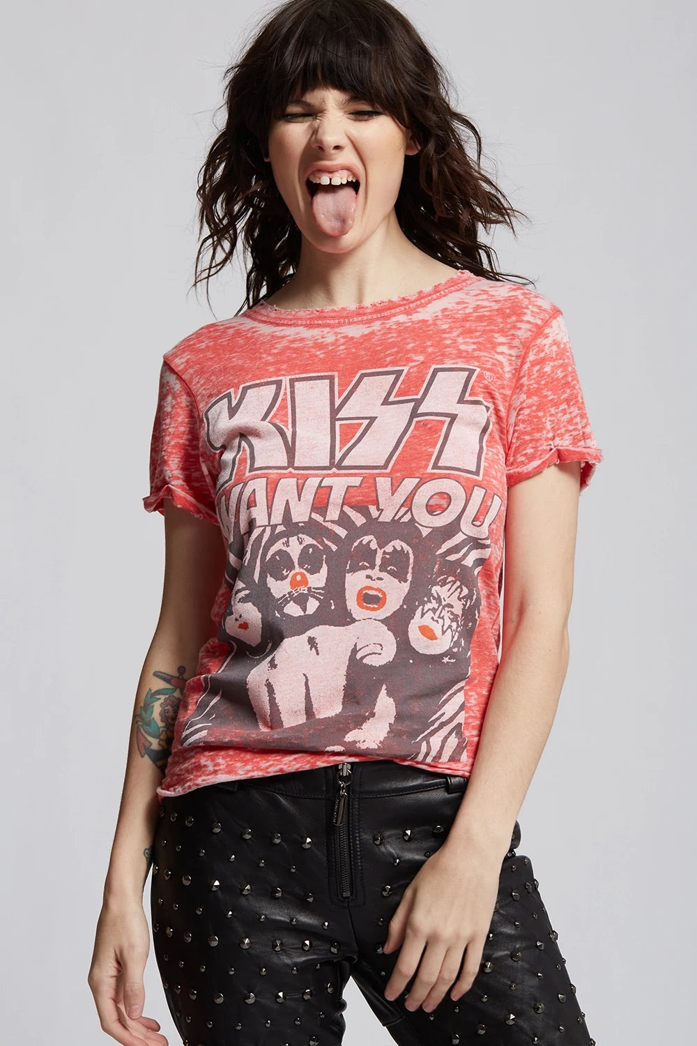 *RECYCLED KARMA Want You KISS Band Tee