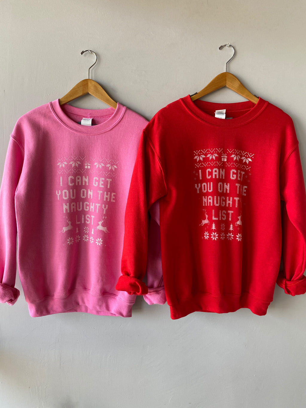 MH Fair Isle NAUGHTY LIST Ugly Sweater SweatShirt Top