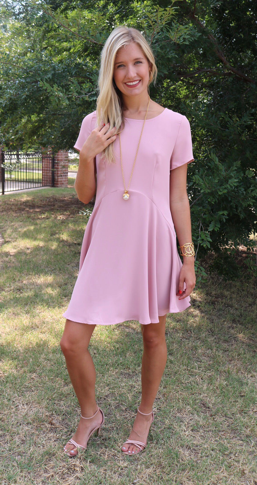 *Everly DOMAIN DropWaist ShortSleeve Woven Dress