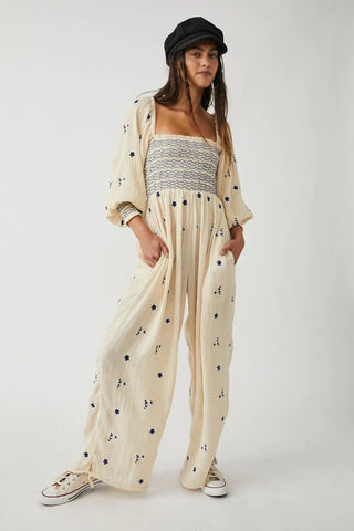 FREE PEOPLE Embroidered DAHLIA Jumpsuit