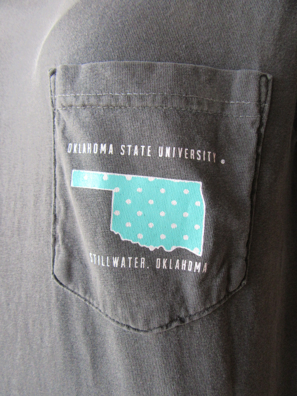 OSU Teal Floral Logo Comfort Colors Short Sleeve Tee Top