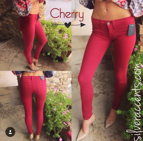 *FLYING MONKEY Stretch CHERRY Skinny Jeans