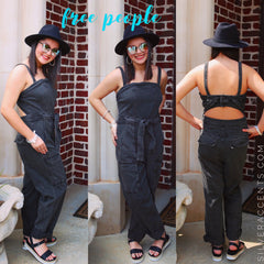 FREE PEOPLE SquareNeck GO WEST Utility Jumpsuit