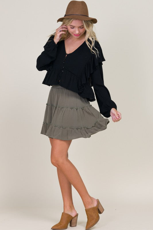 Newbury Kustom BRAVO Tier Ruffle Skirt