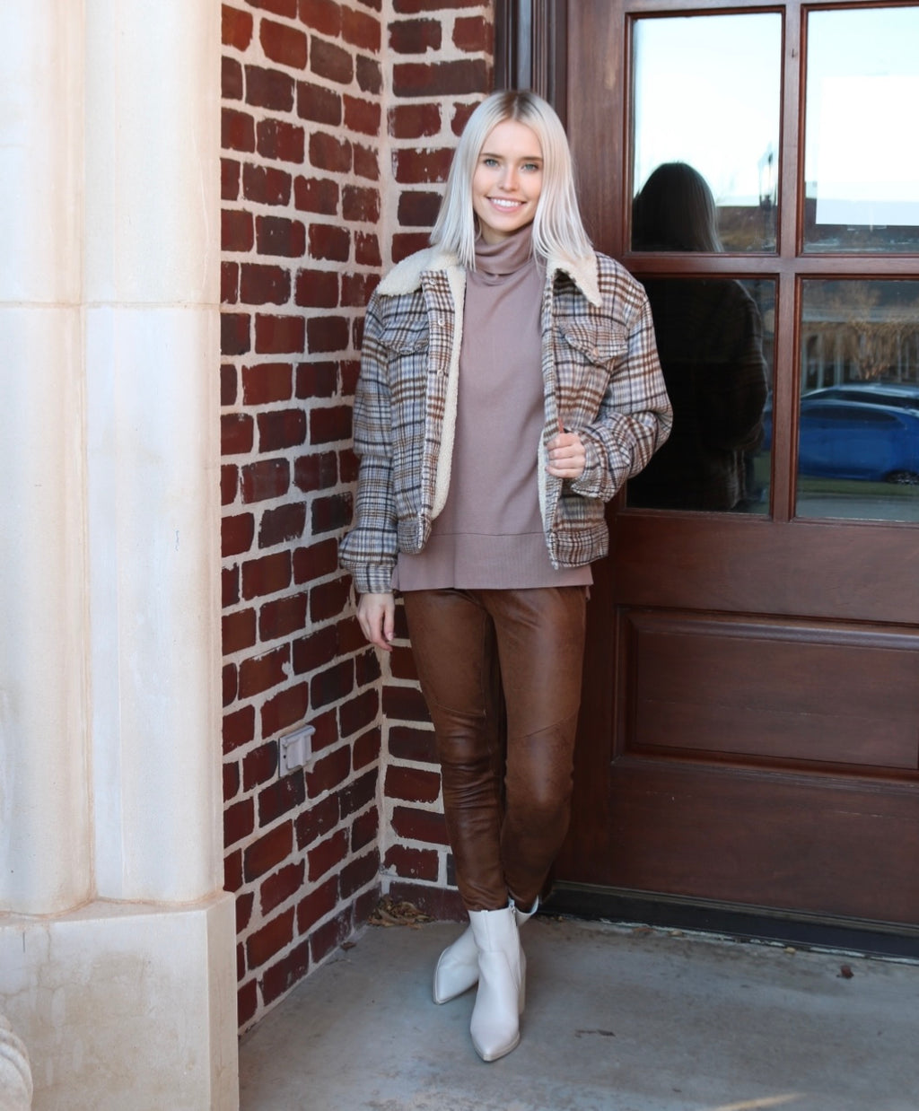 OAT Reversible LEGIT Plaid/Sherpa Trucker Jacket