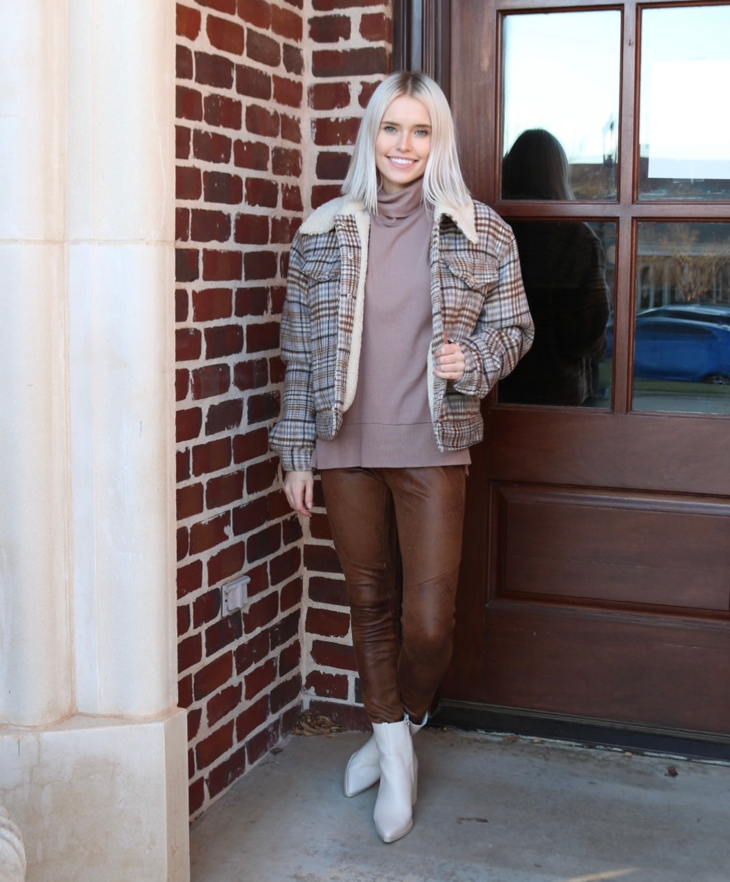 OAT Reversible LEGIT Plaid/Sherpa Trucker Jacket