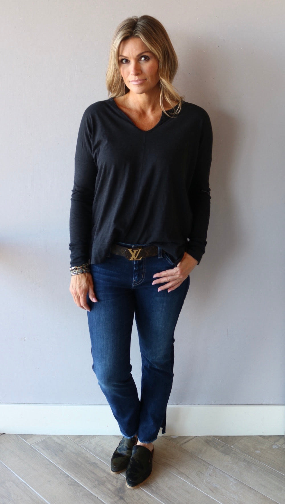 BOBI SplitNeck CADENCE SlubJersey Top