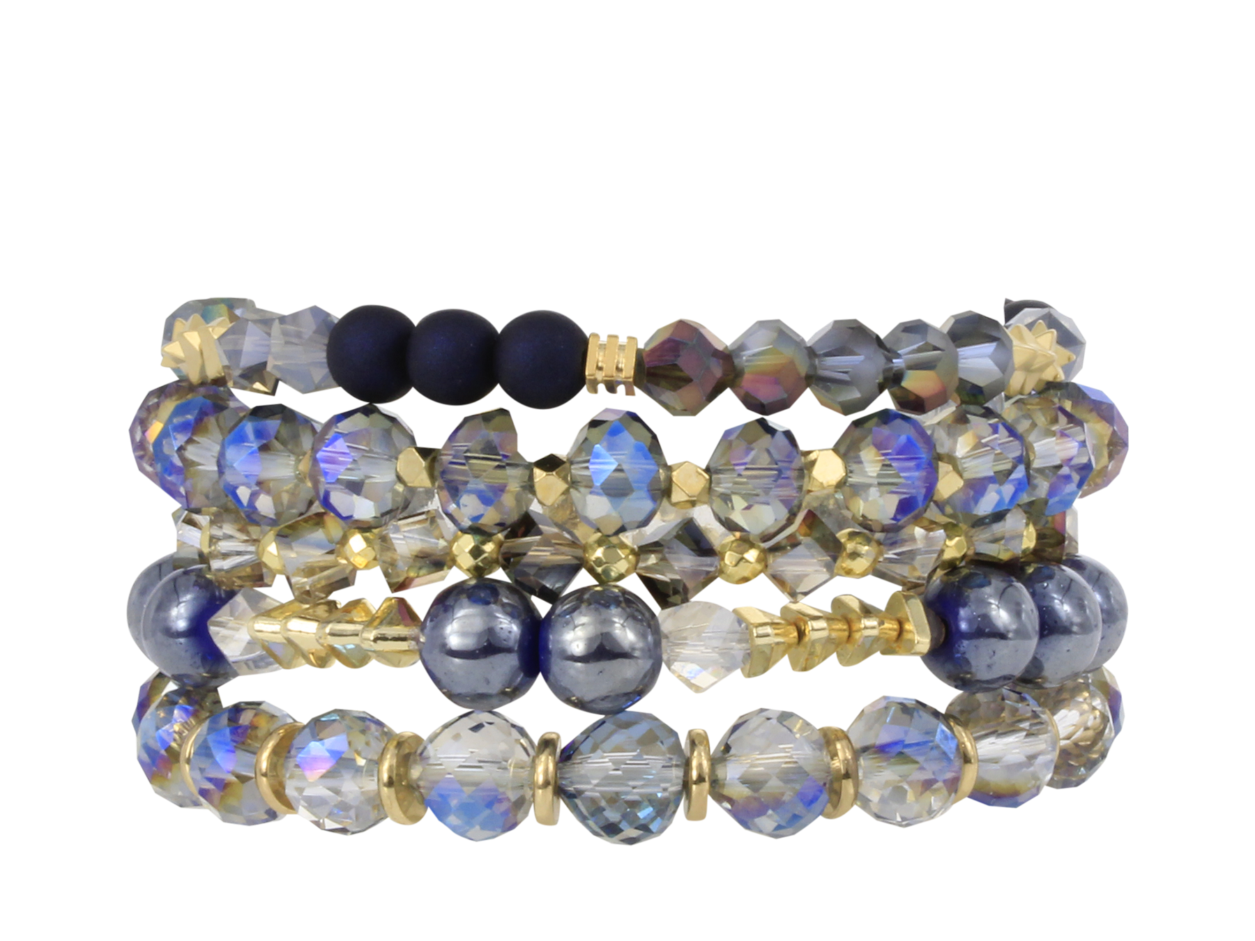 ERIMISH 5pc Beaded FOUNTAIN Bracelet Set