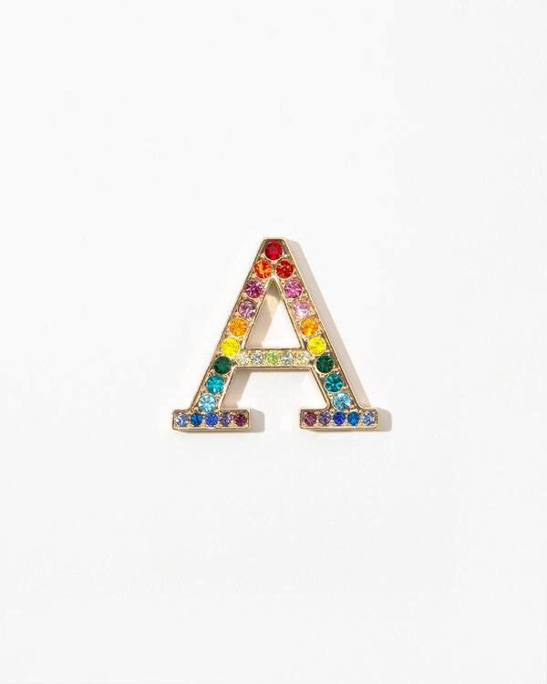 SONIX Rainbow Crystal Embellished Metal Alphabet Sticker