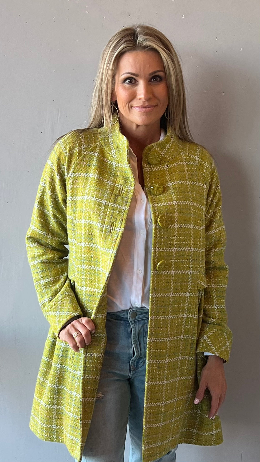 IVY JANE Tweed TIFFANY Button Up Jacket