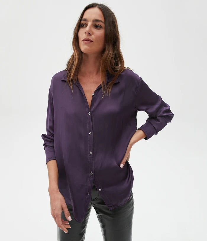 MICHAEL STARS ButtonDown DARCY Satin Shirt