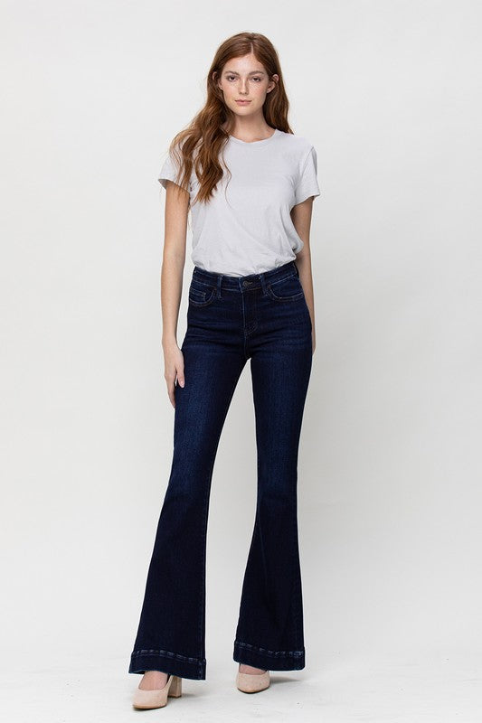 VERVET Hi~Rise BELLA FashionHem Flare Jean