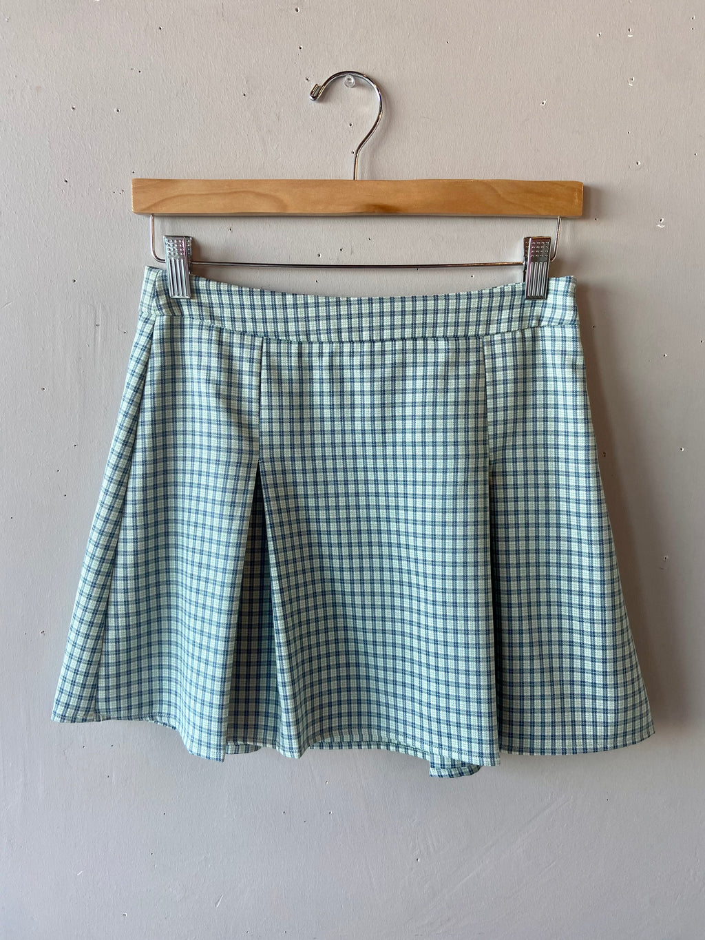 PREPPED Pleated Plaid Mini Skirt