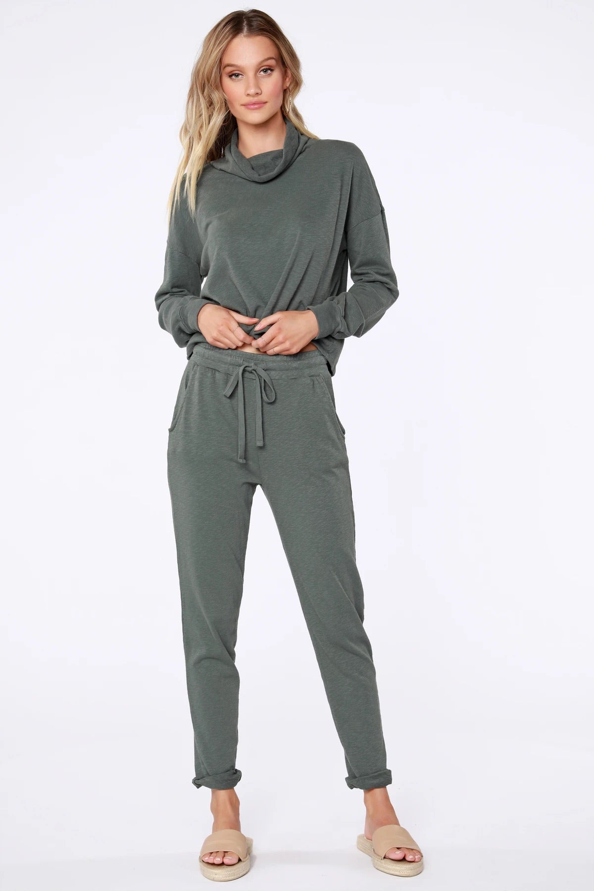 BOBI Sustainable Terry SlubKnit BALLOT ElasticWaist Pant