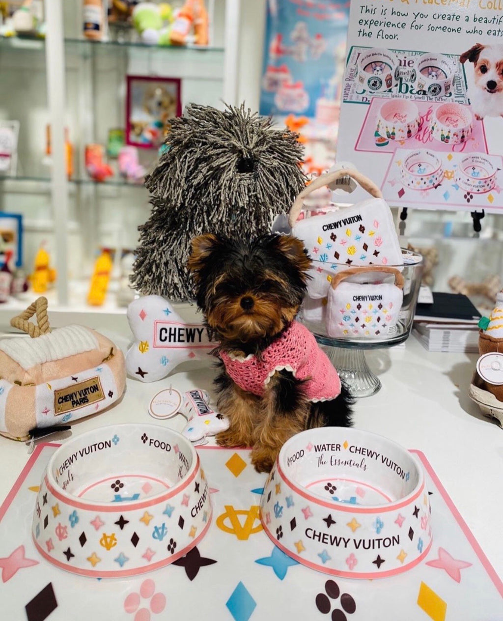 HDD Logo CHEWY VUITON Dog Bowl