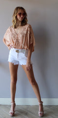 FREE PEOPLE Embroidered SUMMER LOVER Wrap Bodysuit