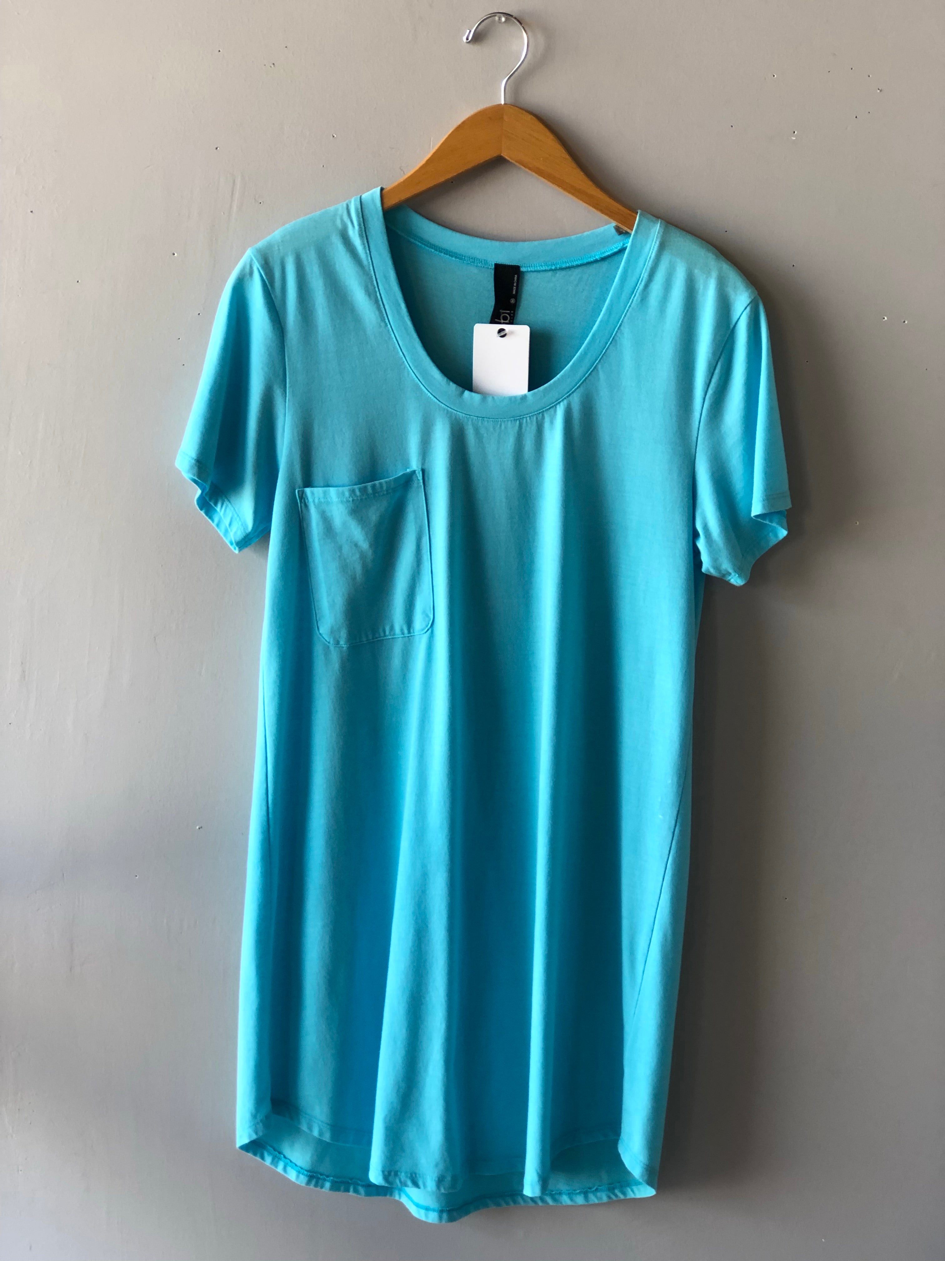 BOBI Lightweight Jersey PERFECT BOYFRIEND V-Neck ScoopNeck Tunic Dress