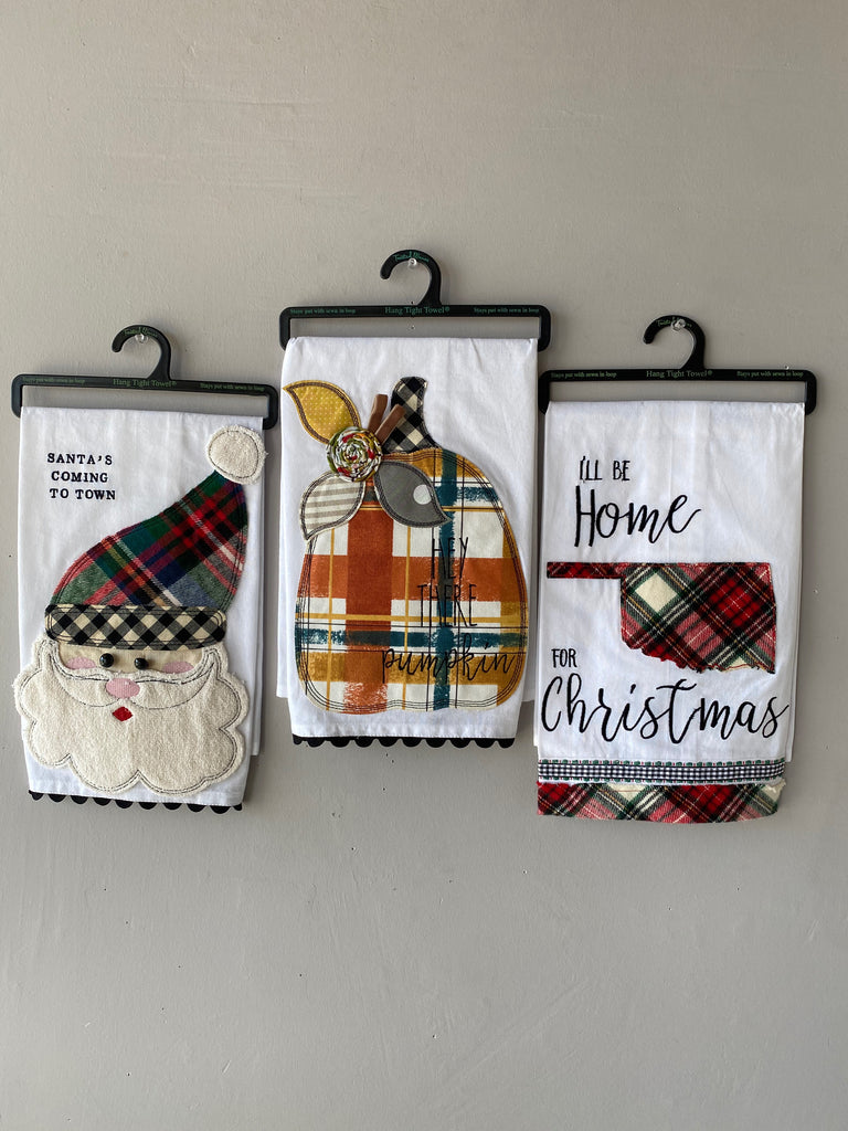 GH HOME FOR CHRISTMAS Applique Tea Towel