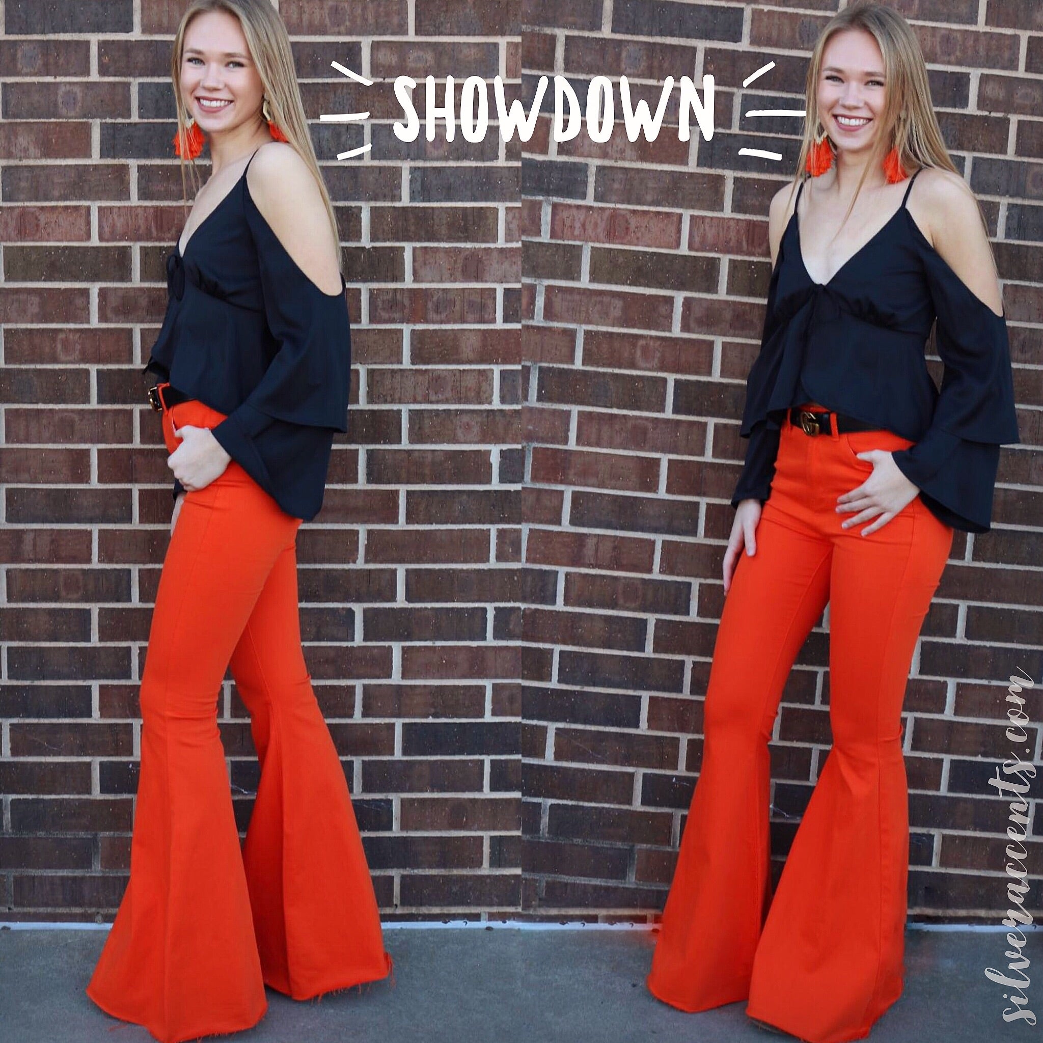 LEVEL TieFront Slit ColdShoulder Chiffon Top