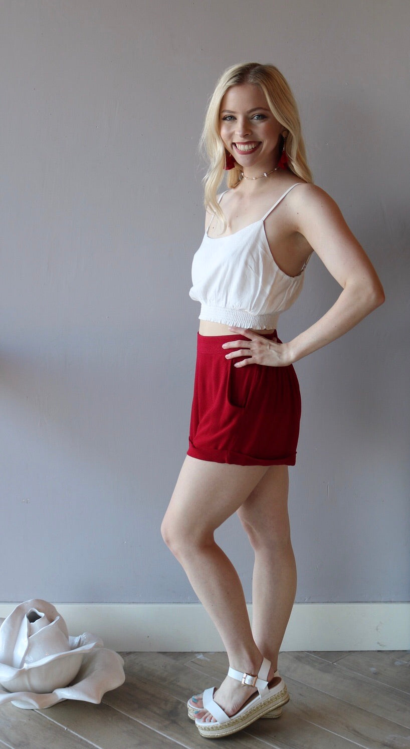 TAILGATE SmockWaist Crop Cami Top