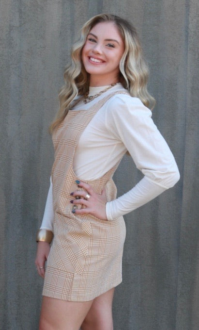 AFFIRM Plaid Pinafore Skirt Jumper Dress