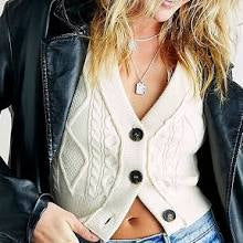 FREE PEOPLE CableKnit DENSON Sweater Vest