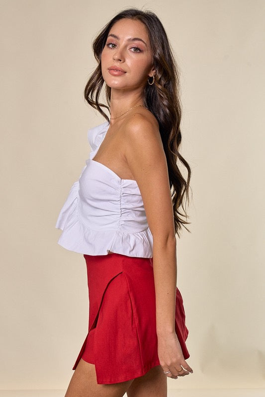 One Shoulder MAKING WAVES Ruffle Top