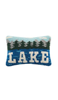 PH HandHooked Lake TreeLine Pillow