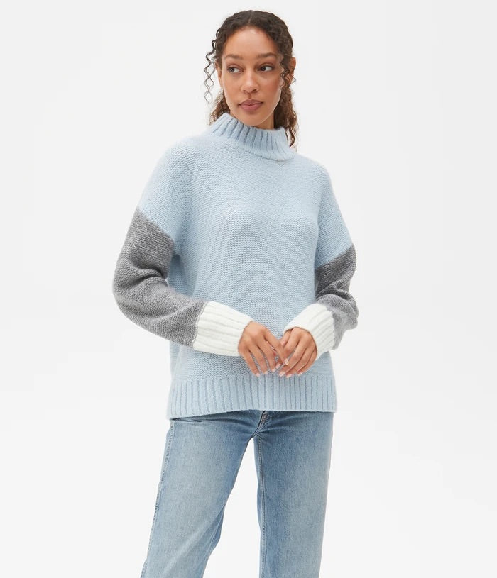 MICHEAL STARS ColorBlock GRETE Turtleneck Sweater