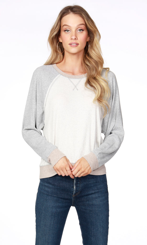 BOBI Heathered DESTINY Raglan Top