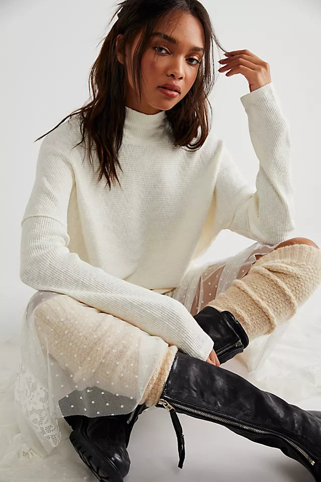 FREE PEOPLE Ribbed CASEY TUNIC Top