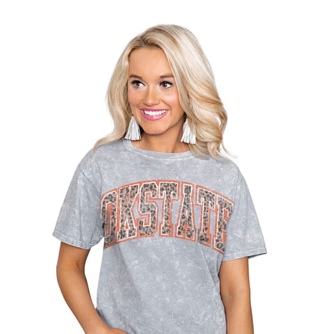 GAMEDAY COUTURE Snow Wash SNAP Crop Tee