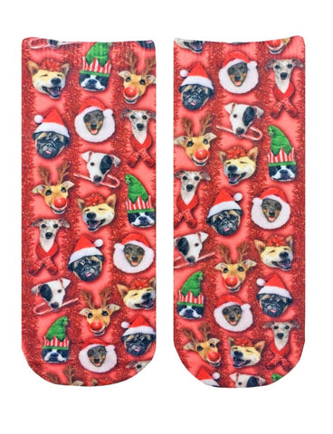 LIVING ROYAL Supersoft CHRISTMAS DOGS Ankle Socks
