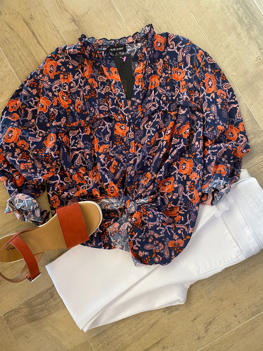 DEAR JOHN Floral RITA ButtonDown Top