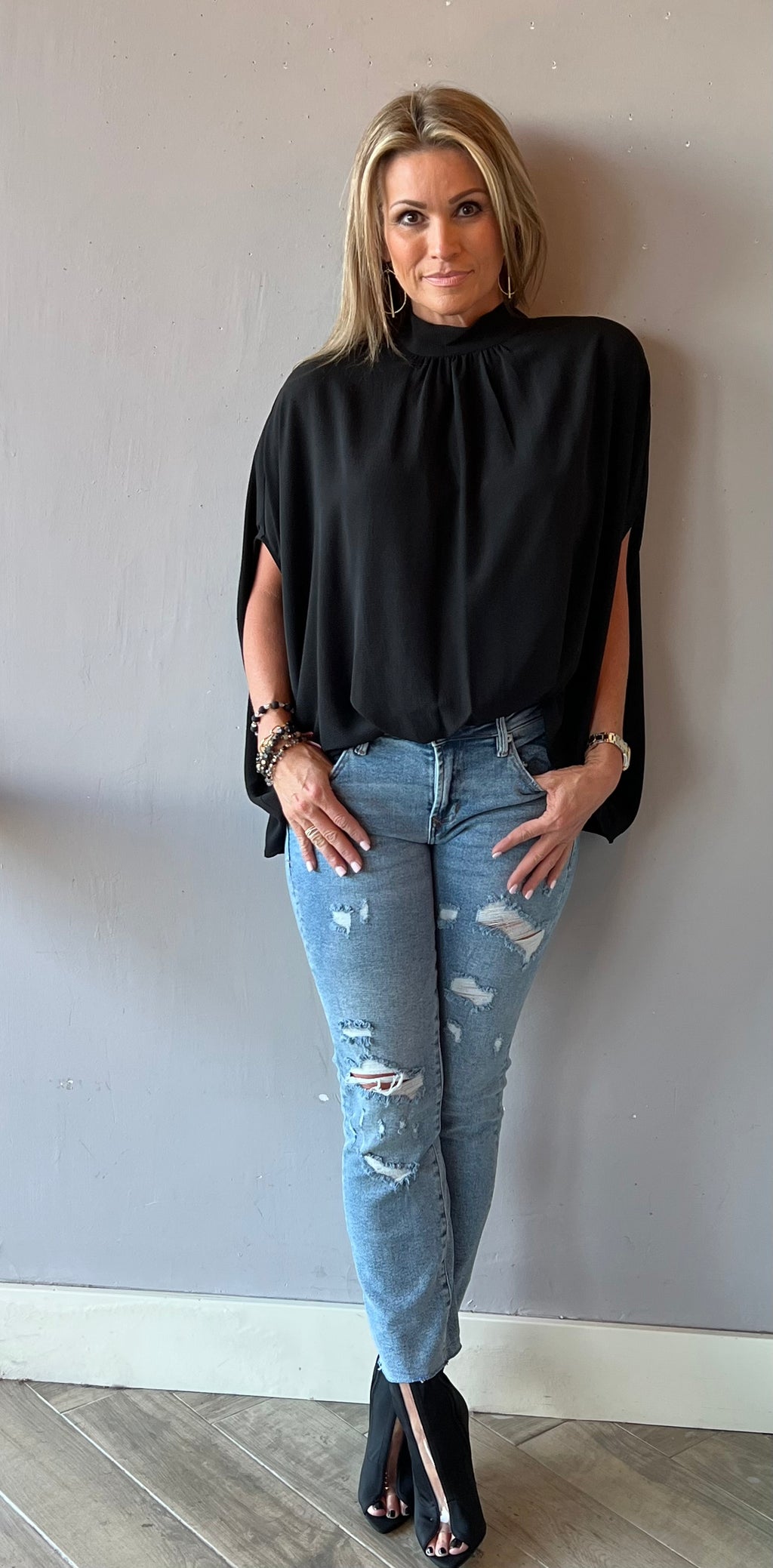 *IVY JANE Bow~Back RUBY Poncho Top