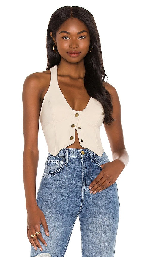 FREE PEOPLE Knit VERA VESTY Cami Top
