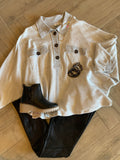 MOONLIT Over~Sized French Terry Collar Top