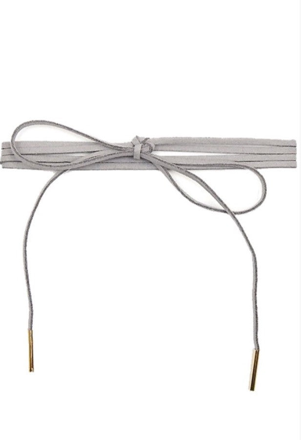 HANNAH Suede Wrap Bolo Choker Necklace