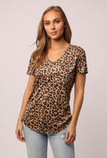 ANOTHER LOVE V-Neck PHOENIX Stretch Suede RoundHem Top