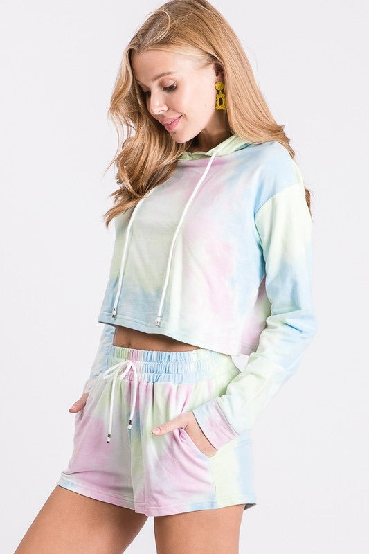 TRUE COLORS 2pc TieDye Hoodie/Short Set