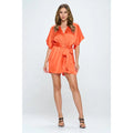 STRIVE Satin Kimono Tie Romper