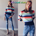 MICHAEL STARS CrewNeck DOLLY Striped Sweater