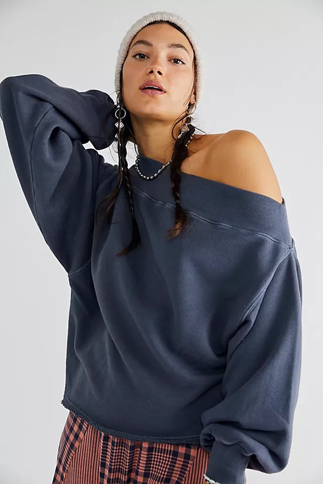 FREE PEOPLE Mineral Wash BRI Pullover