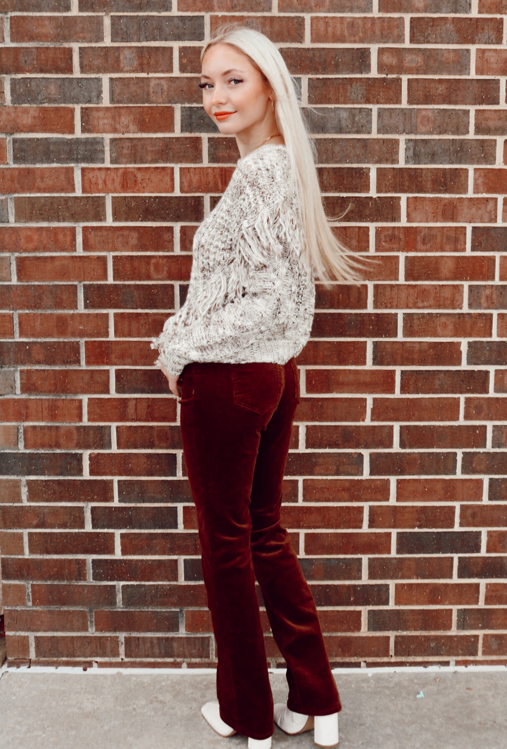 OAT NYC High Rise CONNOR Corduroy Bootcut Pant