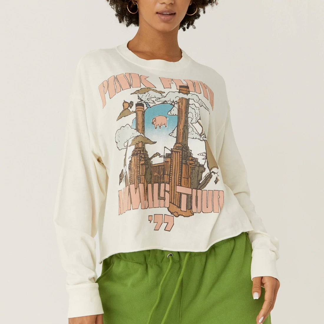 DAYDREAMER Animals Tour 77 PINK FLOYD Long Sleeve Crop Tee
