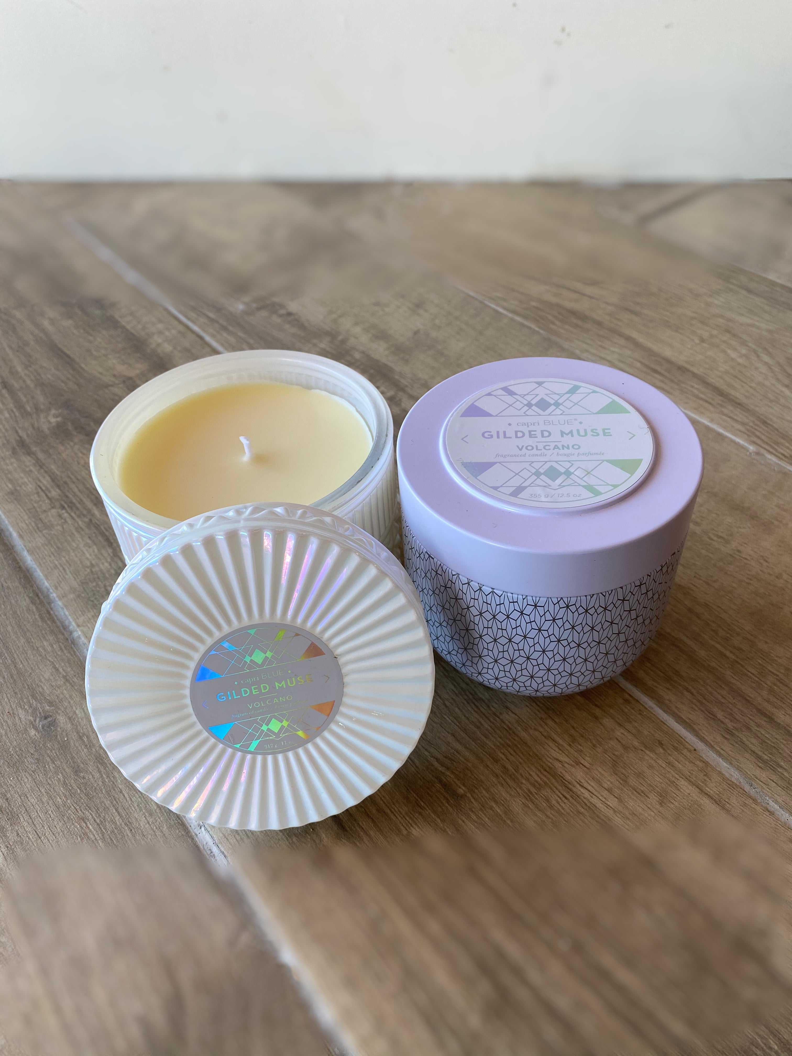 CAPRI BLUE Gilded Muse VOLCANO Faceted 11 oz Candle